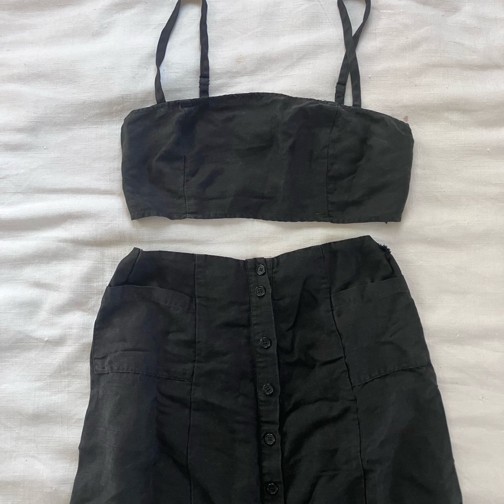 Reformation Elegant Black Buttoned Ensemble - image 3